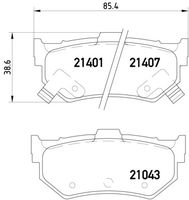 BREMBO P 28 007 - Juego de pastillas de freno