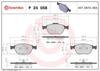 BREMBO P24058 - Juego de pastillas de freno - PRIME LINE