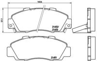 BREMBO P28026 - Juego de pastillas de freno - PRIME LINE