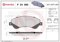 BREMBO P24065 - Juego de pastillas de freno - PRIME LINE