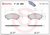 BREMBO P24086 - Juego de pastillas de freno - PRIME LINE