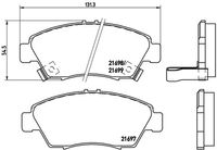 BREMBO P 28 024 - Juego de pastillas de freno