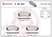 BREMBO P30041 - Juego de pastillas de freno - PRIME LINE