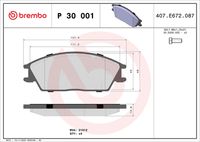 BREMBO P 30 001 - Juego de pastillas de freno