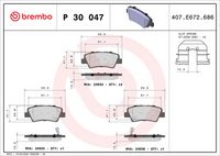 BREMBO P30047 - Juego de pastillas de freno - PRIME LINE