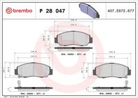 BREMBO P28047 - Juego de pastillas de freno - PRIME LINE