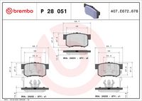 BREMBO P28051 - Juego de pastillas de freno - PRIME LINE