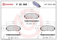 BREMBO P 28 068 - Juego de pastillas de freno