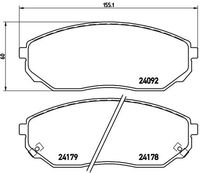 BREMBO P30019 - Juego de pastillas de freno - PRIME LINE