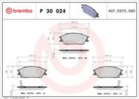 BREMBO P30024 - Juego de pastillas de freno - PRIME LINE