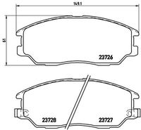 BREMBO P30028 - Juego de pastillas de freno - PRIME LINE