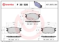 BREMBO P30026 - Juego de pastillas de freno - PRIME LINE