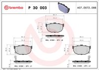 BREMBO P 30 003 - Juego de pastillas de freno