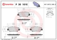 BREMBO P30101 - Juego de pastillas de freno - PRIME LINE