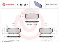 BREMBO P30057 - Juego de pastillas de freno - PRIME LINE