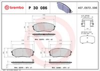 BREMBO P30086 - Lado de montaje: Eje trasero<br>Ancho [mm]: 117<br>Espesor [mm]: 16<br>Altura [mm]: 48<br>Contacto avisador de desgaste: con avisador acústico de desgaste<br>Artículo complementario/Información complementaria: con accesorios<br>Sistema de frenos: Mando<br>Número de indicadores de desgaste [por eje]: 2<br>Número de WVA: 25520<br>Número de WVA: 25521<br>Número de WVA: 25522<br>