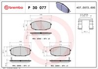 BREMBO P30077 - Juego de pastillas de freno - PRIME LINE