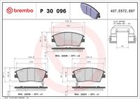 BREMBO P30096 - Juego de pastillas de freno - PRIME LINE