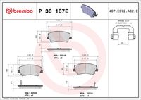 BREMBO P30107 - Juego de pastillas de freno - PRIME LINE