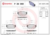 BREMBO P 30 069 - Juego de pastillas de freno