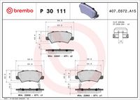 BREMBO P30111 - Juego de pastillas de freno - PRIME LINE