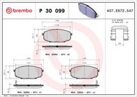 BREMBO P30099 - Juego de pastillas de freno - PRIME LINE