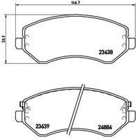 BREMBO P37007 - Juego de pastillas de freno - PRIME LINE