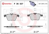 BREMBO P36027 - Juego de pastillas de freno - PRIME LINE