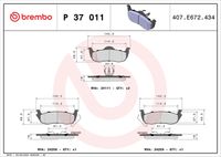 BREMBO P37011 - Juego de pastillas de freno - PRIME LINE