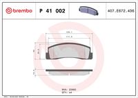 BREMBO P 41 002 - Juego de pastillas de freno