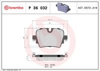 BREMBO P36032 - Juego de pastillas de freno - PRIME LINE