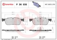 BREMBO P36035 - Juego de pastillas de freno - PRIME LINE