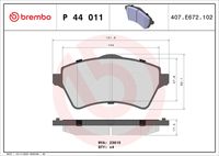 BREMBO P44011 - Juego de pastillas de freno - PRIME LINE