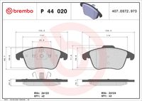 BREMBO P44020 - Juego de pastillas de freno - PRIME LINE