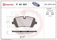 BREMBO P44021 - Juego de pastillas de freno - PRIME LINE