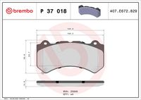 BREMBO P37018 - Juego de pastillas de freno - PRIME LINE