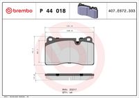 BREMBO P44018 - Juego de pastillas de freno - PRIME LINE