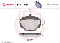 BREMBO P44001 - Juego de pastillas de freno - PRIME LINE