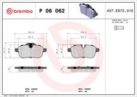 BREMBO P06062 - Juego de pastillas de freno - PRIME LINE