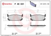 BREMBO P 49 031 - Juego de pastillas de freno