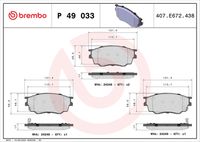 BREMBO P49033 - Juego de pastillas de freno - PRIME LINE