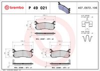 BREMBO P49021 - Juego de pastillas de freno - PRIME LINE