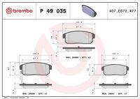 BREMBO P49035 - Juego de pastillas de freno - PRIME LINE