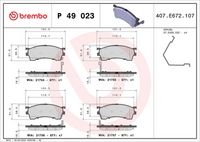 BREMBO P49023 - Juego de pastillas de freno - PRIME LINE