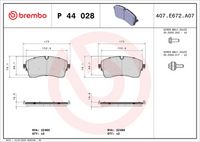 BREMBO P44028 - Juego de pastillas de freno - PRIME LINE