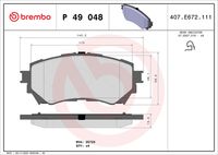 BREMBO P49048 - Juego de pastillas de freno - PRIME LINE