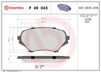 BREMBO P 49 043 - Juego de pastillas de freno