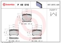 BREMBO P49016 - Juego de pastillas de freno - PRIME LINE