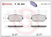 BREMBO P49044 - Juego de pastillas de freno - PRIME LINE