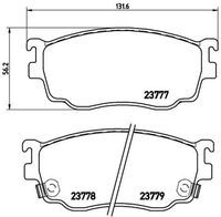 BREMBO P49026 - Juego de pastillas de freno - PRIME LINE